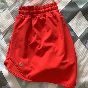 Lululemon shorts 6 Tall red orange
